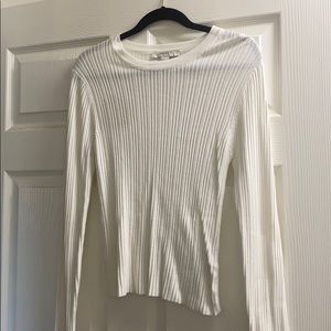 White long sleeve top